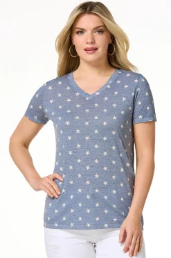 Star Print Burnwash Tee
