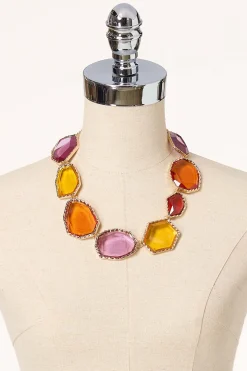 Statement Lucite Short Necklace Set