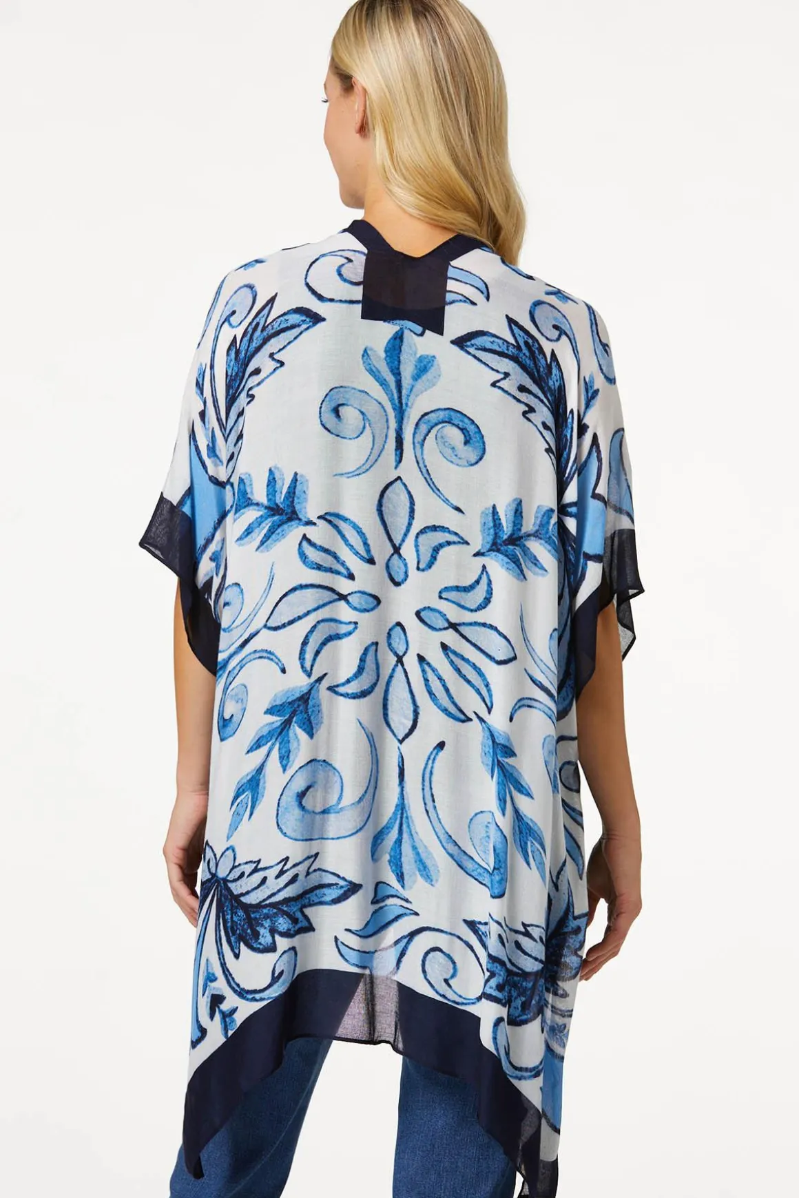 Stencil Watercolor Kimono