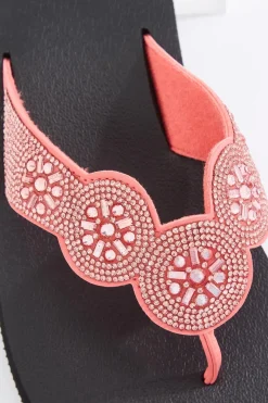Stone Medallion Flip Flops