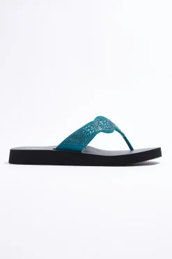 Stone Medallion Flip Flops
