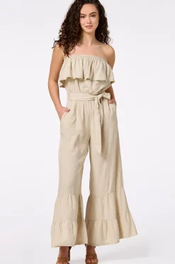 Strapless Linen Jumpsuit