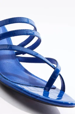 Strappy Toe Loop Low Heel Sandals
