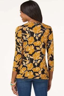 Stretch Sketch Floral Top