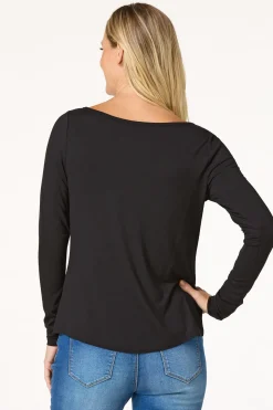 Stretchy Scoop Neck Top