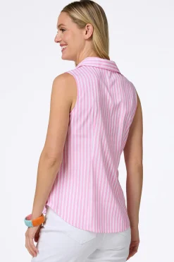 Stripe Button Down Tank