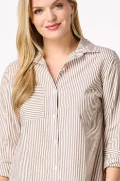 Stripe Button Front Shirt