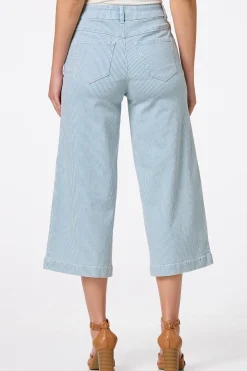 Stripe Cropped Jeans
