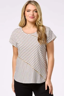 Stripe Gauze Top