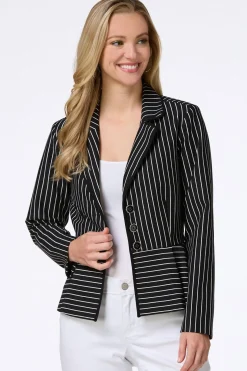 Stripe Peplum Blazer