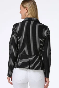 Stripe Peplum Blazer