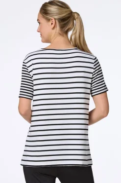 Stripe Ribbed Henley