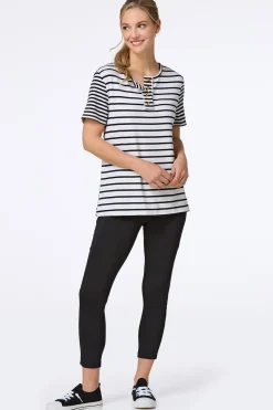 Stripe Ribbed Henley
