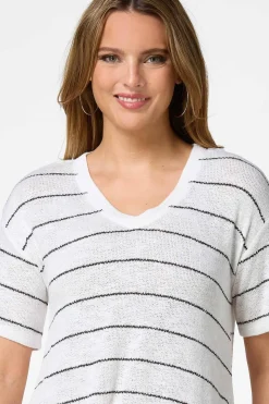 Stripe V- Neck Tunic
