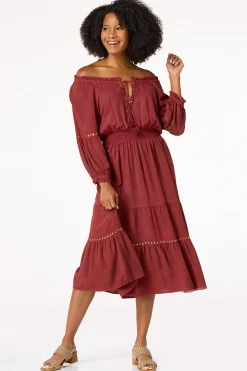 Stud Trim Dress
