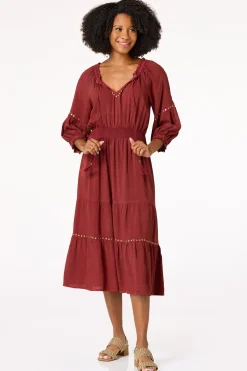 Stud Trim Dress