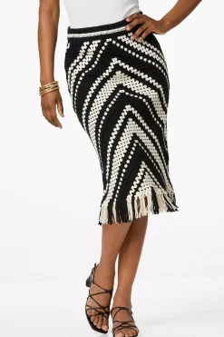 Tasseled Crochet Skirt