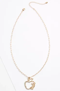 Teach Apple Pendant Necklace