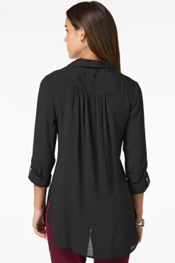 Textured Button Down Tunic