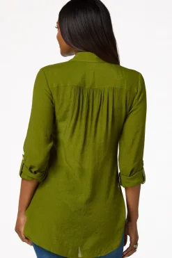Textured Button Down Tunic