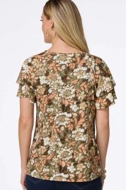 Textured Eyelet Floral Top