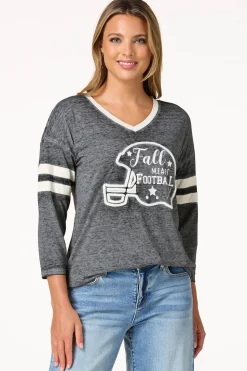 Textured Fall Means Football Top