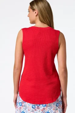 Textured Henley Tank