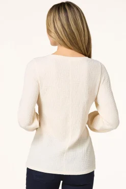 Textured Lace Trim Top