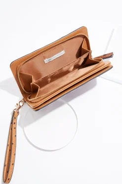 Textured Patchwork Wristlet Wallet