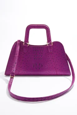 Textured Purple Satchel