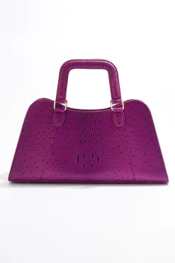 Textured Purple Satchel