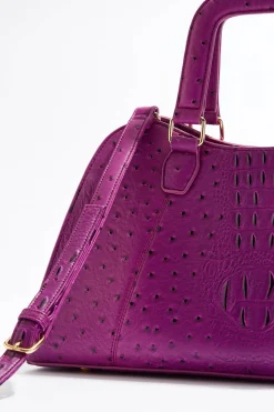 Textured Purple Satchel