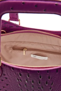 Textured Purple Satchel