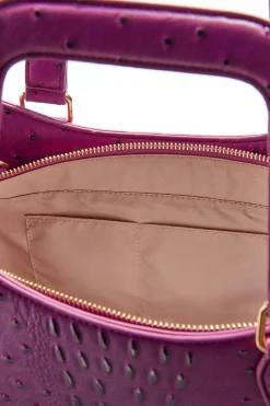 Textured Purple Satchel