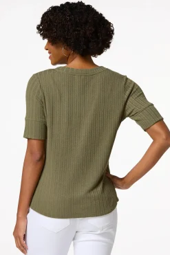 Textured Stripe Henley