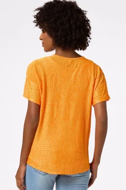 Textured Tie Hem Top