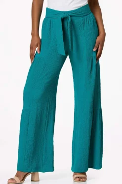 Textured Tie Waist Pants