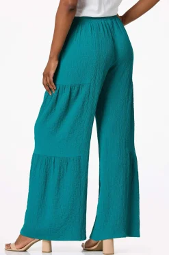 Textured Tie Waist Pants