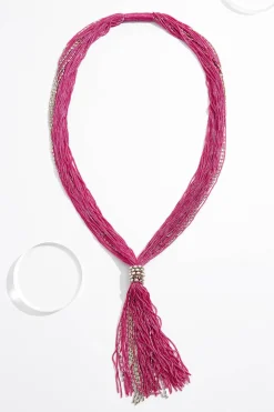 Thread Tassels Long Necklace