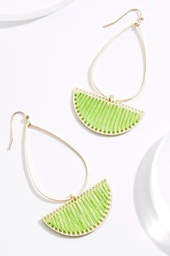 Thread Wrapped Tear Earrings