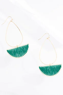 Thread Wrapped Tear Earrings
