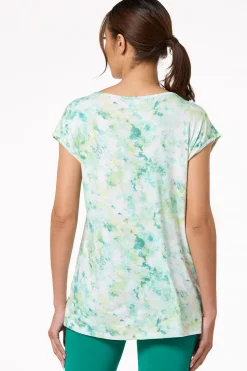 Tie Dye Crochet Trim Top