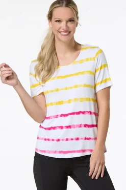 Tie Dye Stripe Top