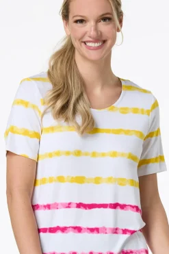 Tie Dye Stripe Top
