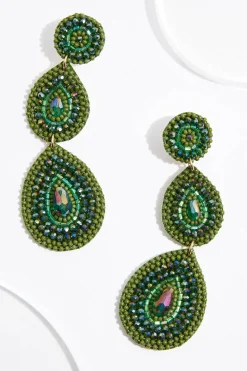 Tiered Beaded Tear Earrings