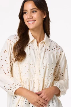 Tiered Eyelet Shirt