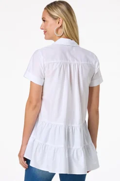 Tiered Poplin Tunic