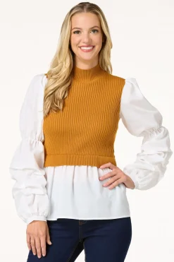 Tiered Puff Sleeve Sweater