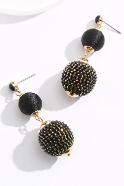 Tiered Thread Ball Earrings