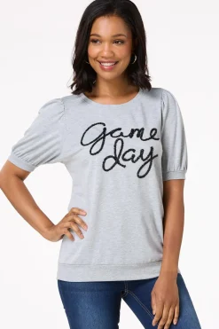 Tinseled Game Day Top